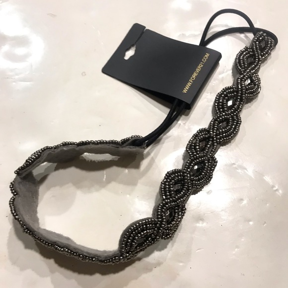 3 Forever21 PEWTER Beaded Bridesmaid Hair headband - Picture 8 of 16